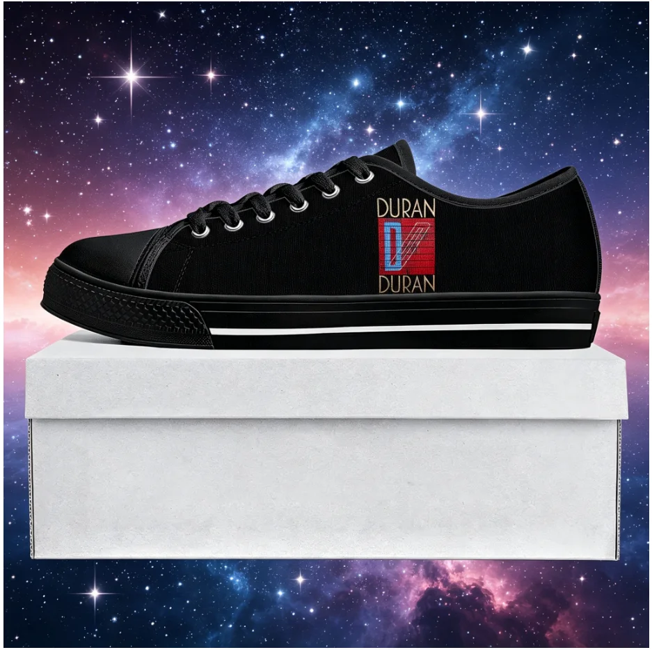 

Duran Rock Aesthetic Low Top Sneakers, Full Band Art Print Comfort Unisex Daily Shoes