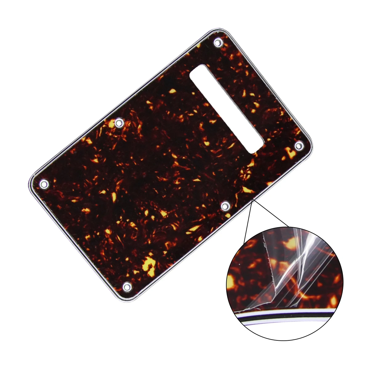 FLEOR 1pc ST Gitarre Schlagbrett Tremolo Hohlraum Abdeckung Gitarre Zurück Platte Rückplatte mit Schrauben für FD ST – Detail 9
