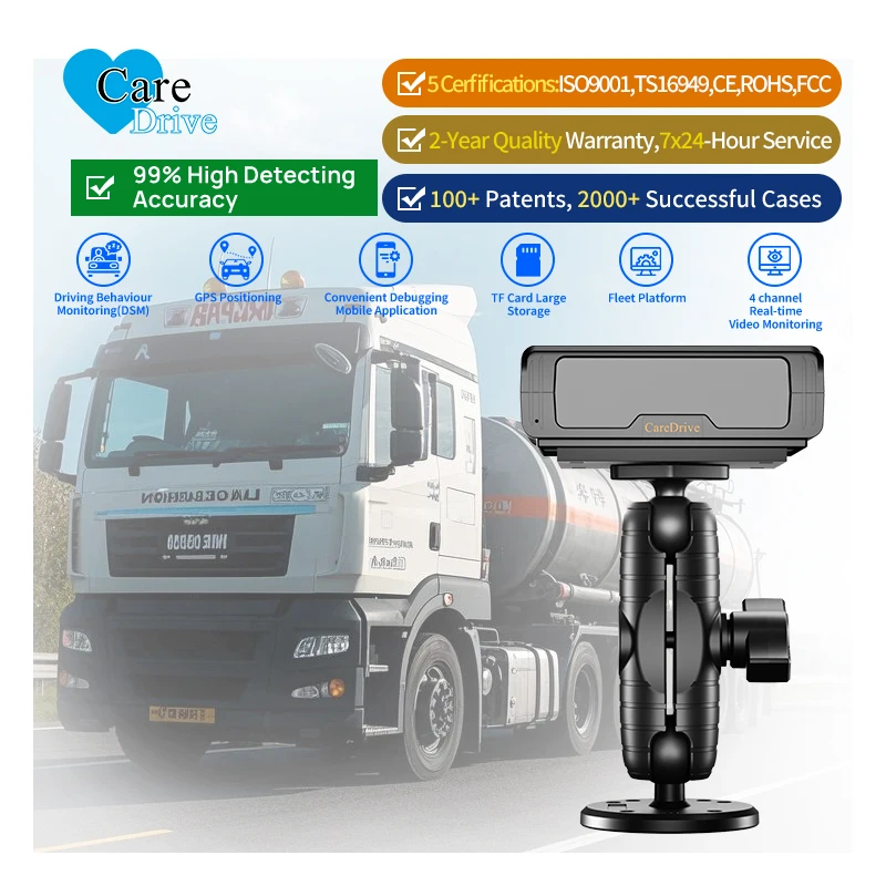 CareDrive Antisleep Detection Dashcam GPS Fleet Solutions untuk Keamanan Sistem Pemantauan Pengemudian Mobil dan Tanker Bahan Bakar