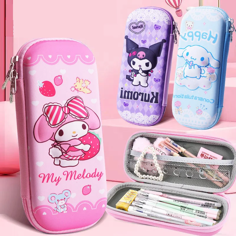 Cartoon My Melody Pencil Case 3D Cinnamoroll Cute Large Capacity Pen Holder Kawaii Girl Boy Kid School Stationery Box Gift