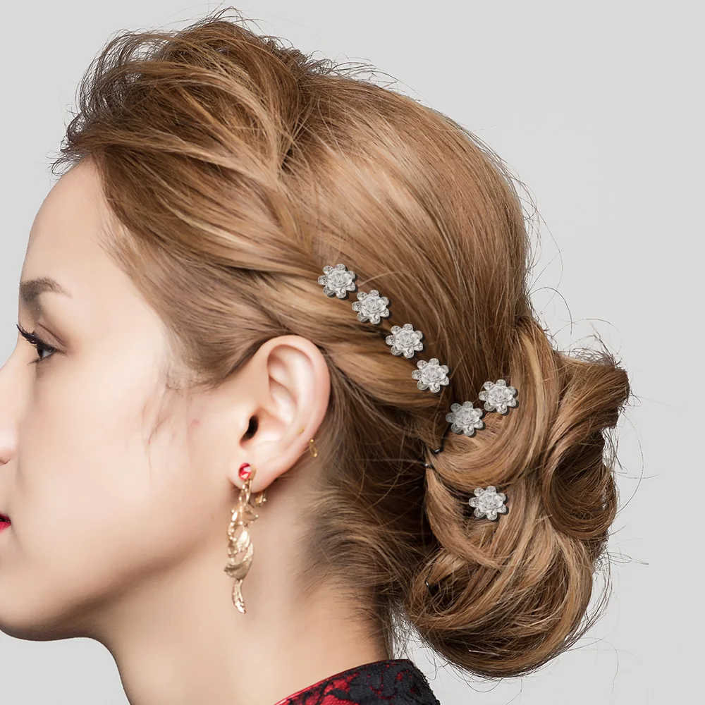 20Pack Women U-shaped Pin Metal Barrette Clip Hairpins Simulated Pearl Bridal Tiara Hair Accessories Wedding Hairstyle Tools