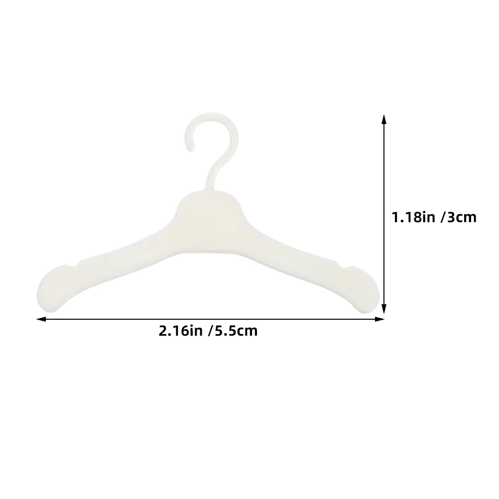 80Pcs Miniature Apparel Hangers Plastic Coat Hangers for Dollhouse Accessories Easy Installation Dollhouse Accessories