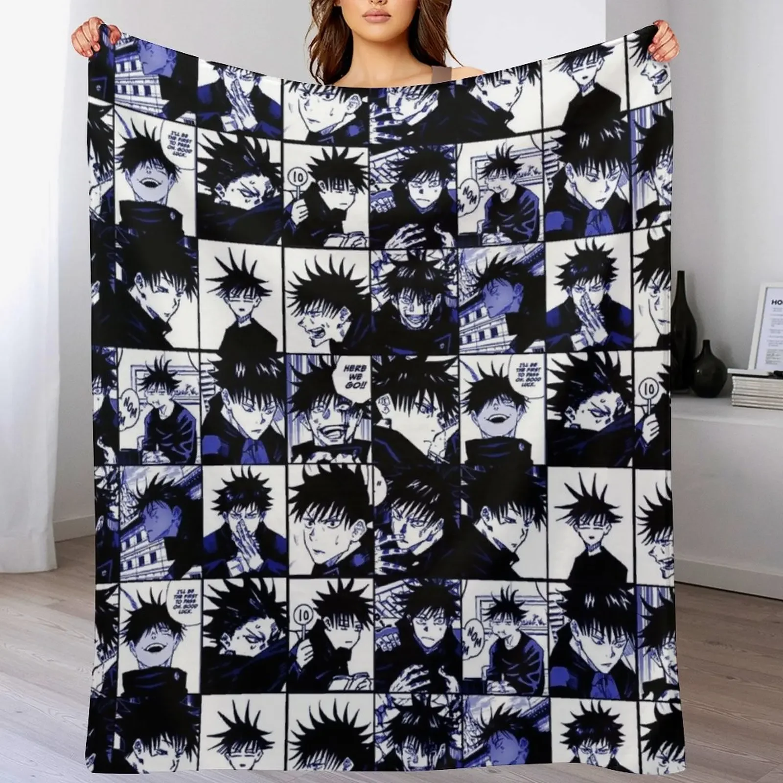

Fushigurojjk manga collage - color version Throw Blanket Flannel Fabric For Sofa Thin Nap Extra Large Throw Blankets