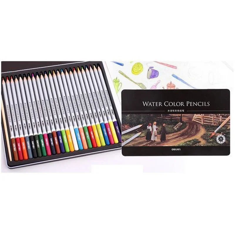 Juego de lápices de colores para dibujo y pintura, suministros de papelería para escuela, bocetos de arte para estudiantes, 24/48/72 colores