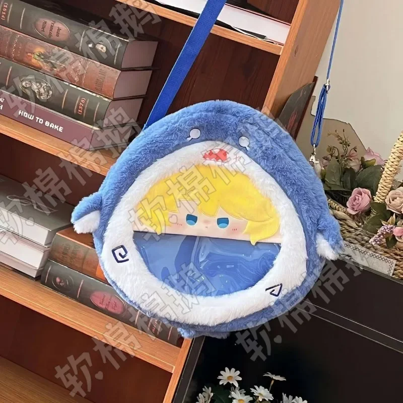 Anime The Falling Merman Cosplay Randi Rimbaud Plush Big Mouth Transparent Campus Zipper Backpack Shoulder Bag