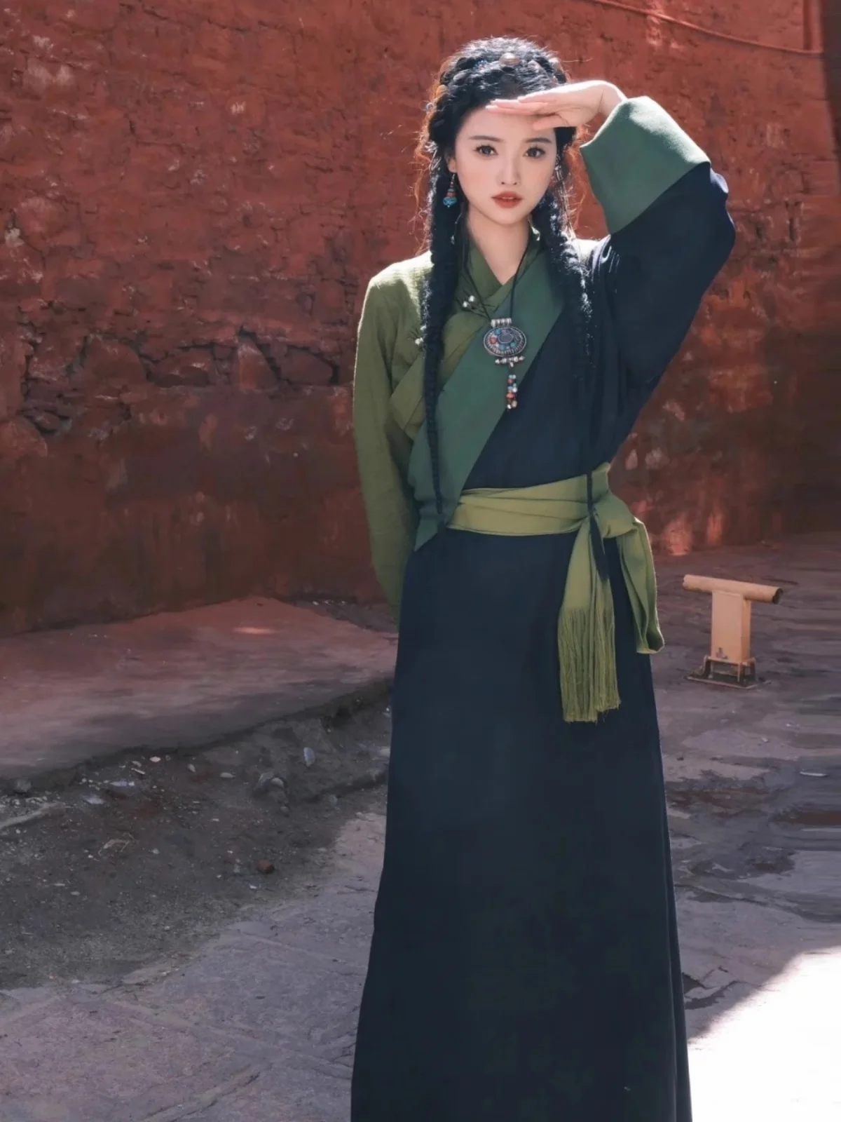 

Новинка 2023 года, тибетская одежда, женские традиционные костюмы в этническом стиле, фотосахаса, халат для путешествий, костюм