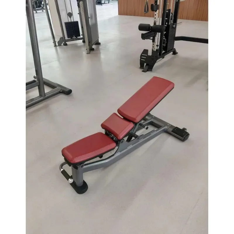 Red Portable Gym Commercial Multi-Functional Multi-Adjustable Fitness Training Bench