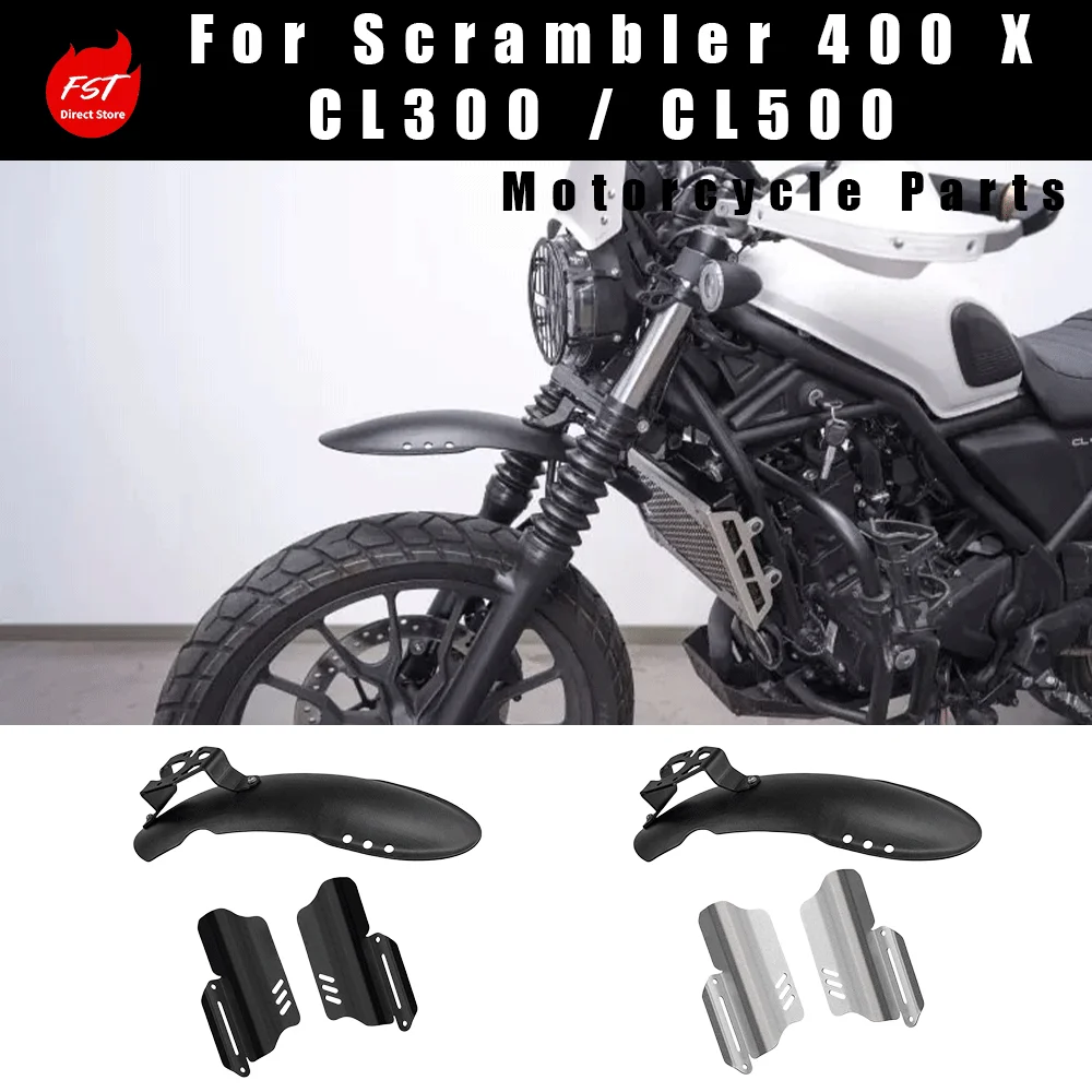 Custom Magnesium-Aluminum Alloy Mudguards for  Scrambler 400 X,  CL300 & CL500 Motorcycles