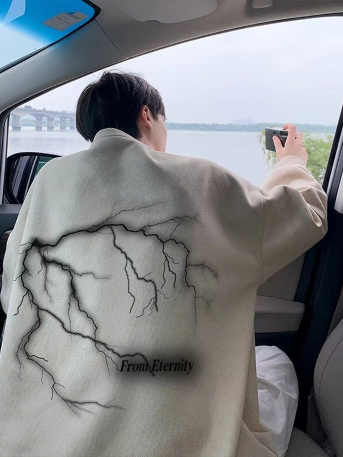 

American Sle Loose Long Sve round Ne Sweatirt ex Autumn Couple's Streetwear Fla Print Comfortable Anti-Wrinkle