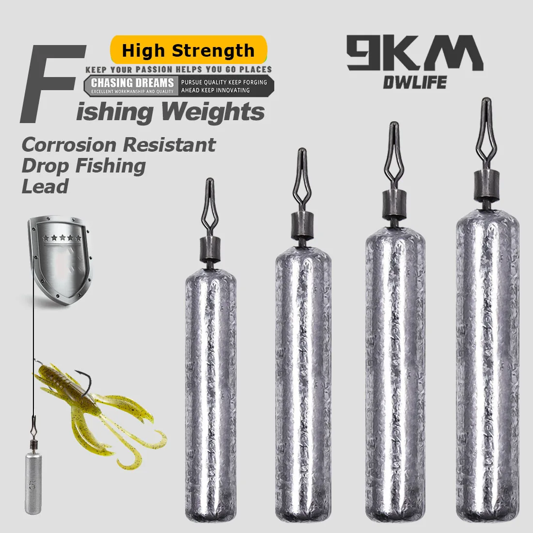 

9 км грузило для рыбалки 5-20 шт. грузило-карандаш с вертлюжками для окуня, сома, рыбалки в соленой воде