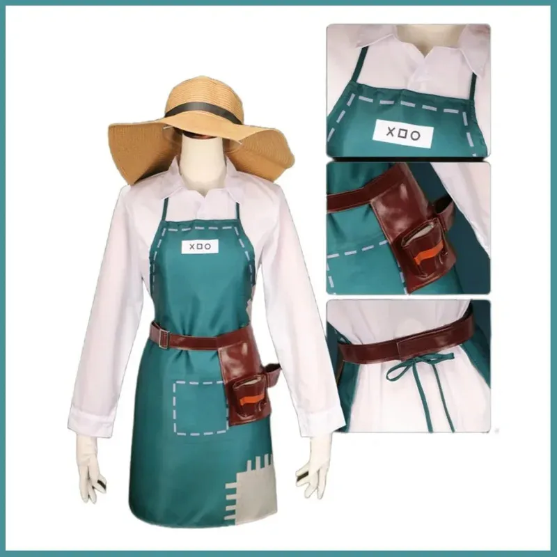 

Аниме-игра Identity V Эмма Вудс Садовник Косплей Костюм Парик Рубашка Фартук Шляпа Униформа Взрослых Женщин Милые Карнавальные Костюмы на Хэллоуин;