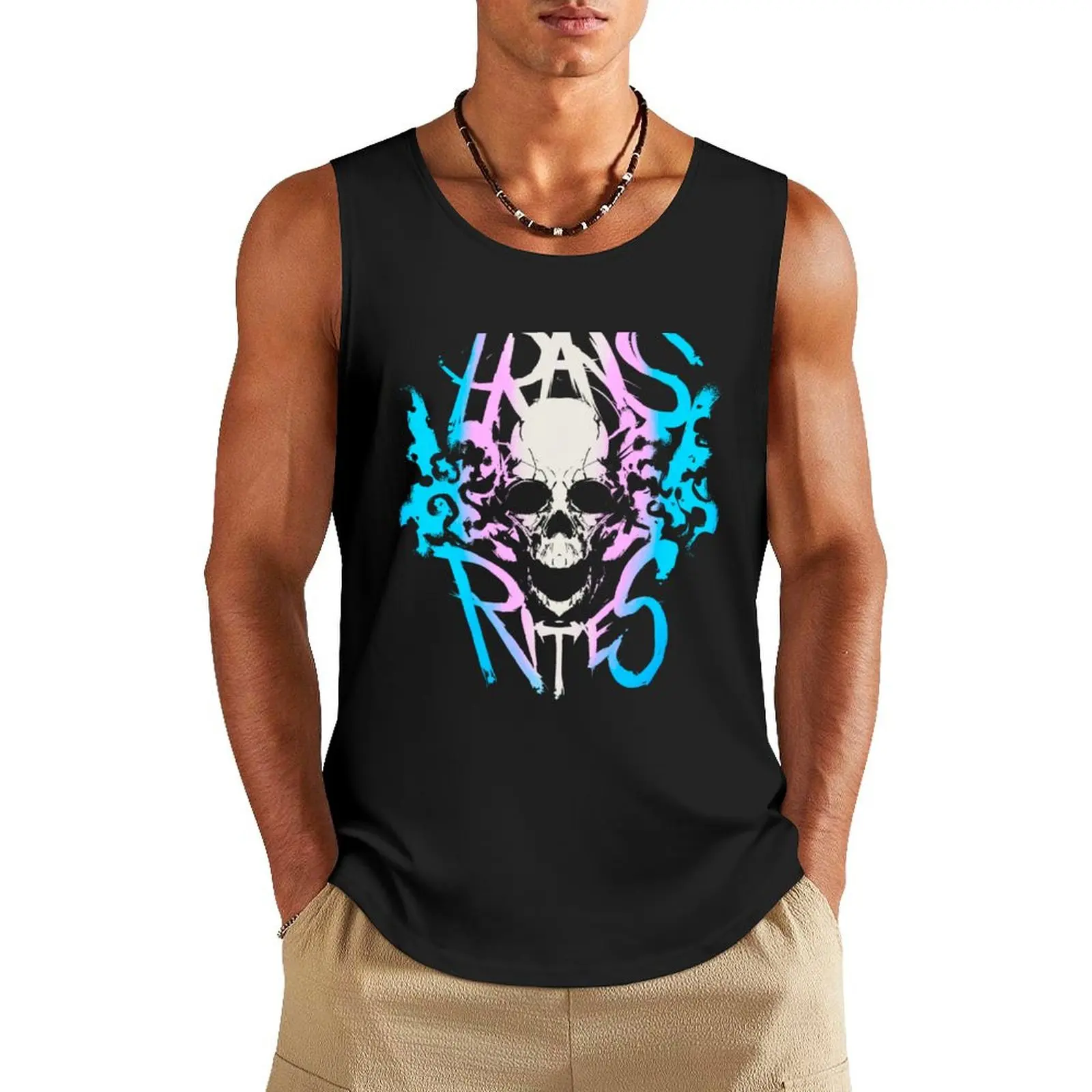 Trans Rites Tank Top Men's t shirt Men's gym t-shirt gym clothing