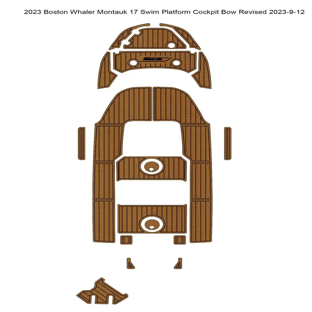 

2023 Boston Whaler Montauk 17 Swim Platform Cockpit Pad Boat EVA Foam Teak Deck Floor SeaDek Gatorstep Style SelfAdhesive a1ea