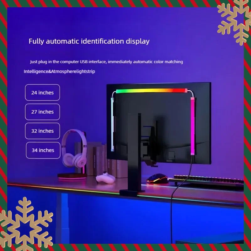 Gaming Lights Sync Strip Slimme sfeerverlichting PC Display Backlight Lights Strip Smart Control RGB DIY Party Screen Light Game