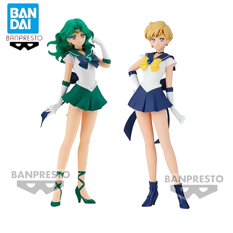 

In Stock Original Bandai BANPRESTO Sailor Moon Kaiou Michiru Tenoh Haruka Anime Figure Glitter Glamors Box Ornament Collection