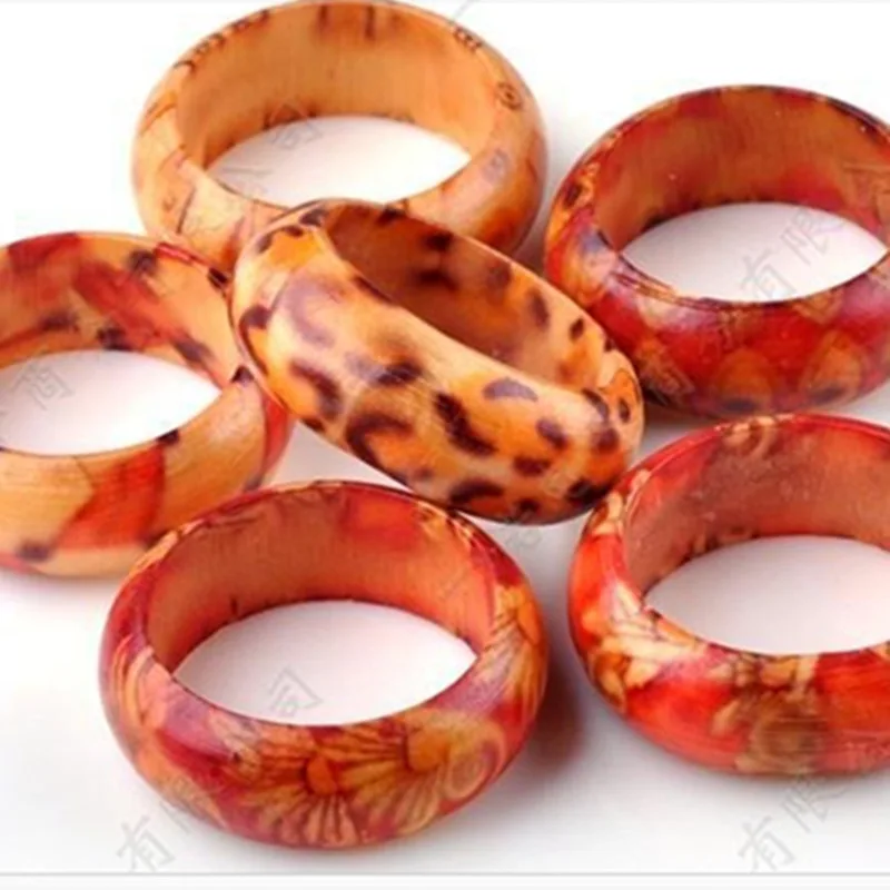 10Pcs Women\'s Wood Ring Vintage Wooden Jewelry Lots For Women and Men Mix Randomly Size/Style кольцо