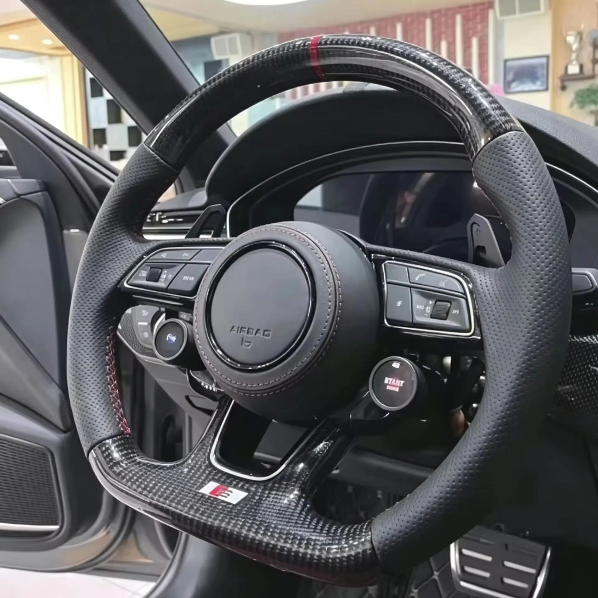 DIGITAL Steering Wheel Button For AUDI A3/A4/S4/RS4/A5/S5/RS5/B9/Q3/Q4/Q5/Q7/Q8 Etron A6/S6/RS6/A7/S7/RS7/C8 Start Button Paddle