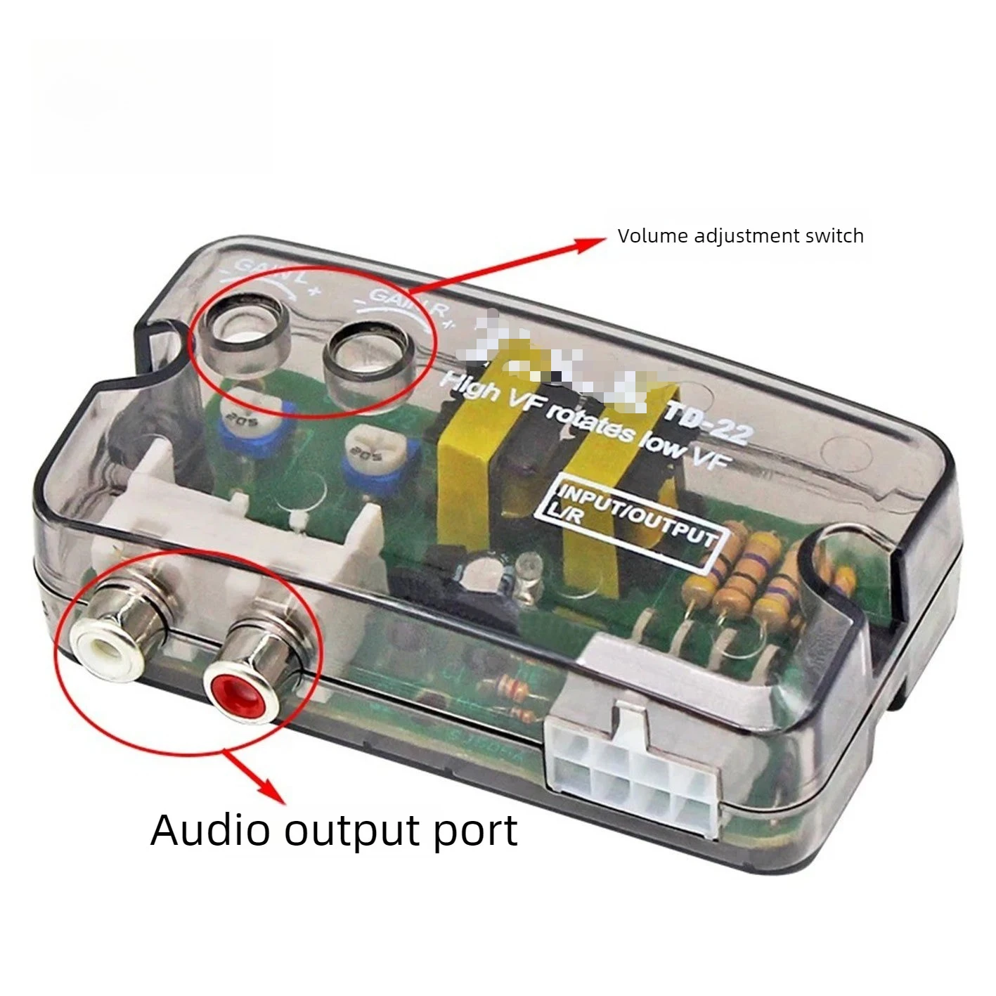 TD 22 High to Low Converter Car Audio Line Output with Adjustable Delay Frequency Converter High Quality