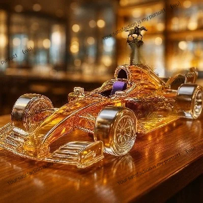 Suitable for fun racing shape High borosilicate glass bottle Whiskey bottle Decanter ornament