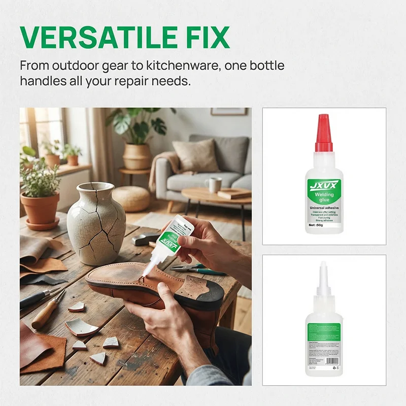 100% Pure Adhesive, 50g Premium Strong Glue, Fast Fixation, Transparent, Odorless and Oil-Based Welding Adhesive, Fast Fixation, Durable Adhesion, Multi-Material Universal Repair