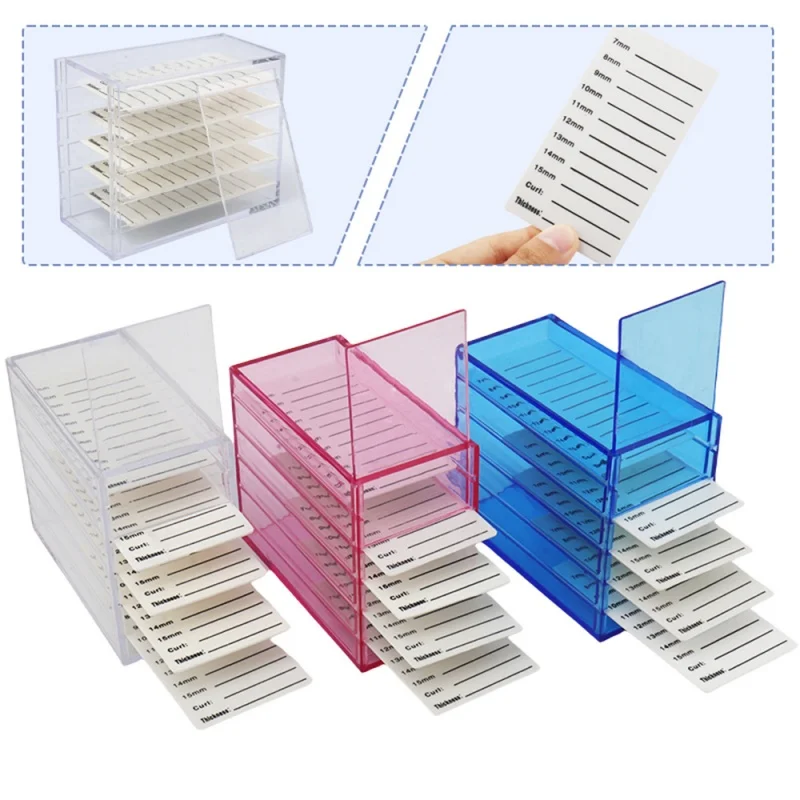 5 Layers Acrylic Pallet Lash Organizer Holder Eyelash Extension Storage Box Display Stand Makeup Tools Lashes Lifting Supplies