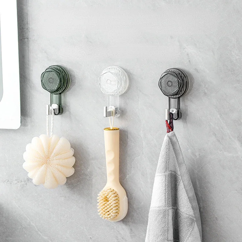 

Strong Suction Cup Hook No Trace Vacuum Large Adhesive Hook Behind The Bathroom Door Non Perforated Wall Bathroom Towel Hanging