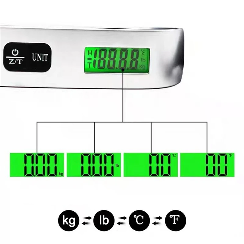 Portable Scale Digital LCD Display 110lb/50kg Electronic Luggage Hanging Suitcase Travel Weighs Baggage Bag Weight Balance Tools image 6