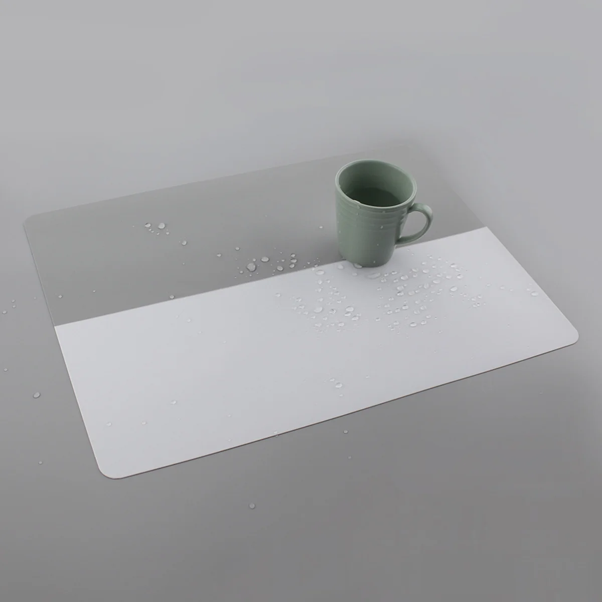 

Double Color Matching Silicone Drink Coaster 40X30Cm Thick Non-Slip Cup Mat Heat Resistant Food-Grade Mug Placemat Table