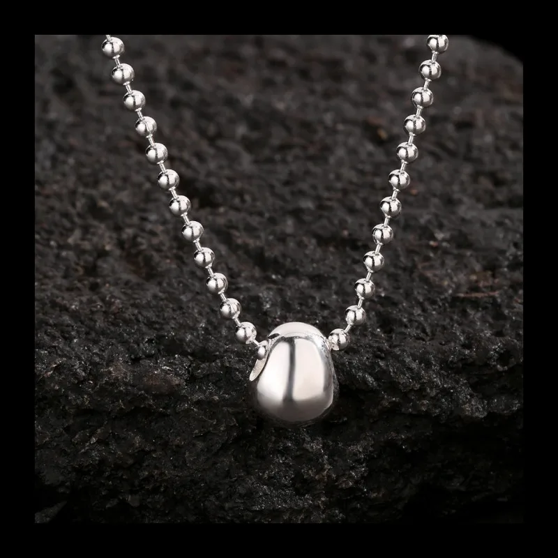 

New personalized simple necklace female niche ins design sense S925 sterling silver necklace pendant