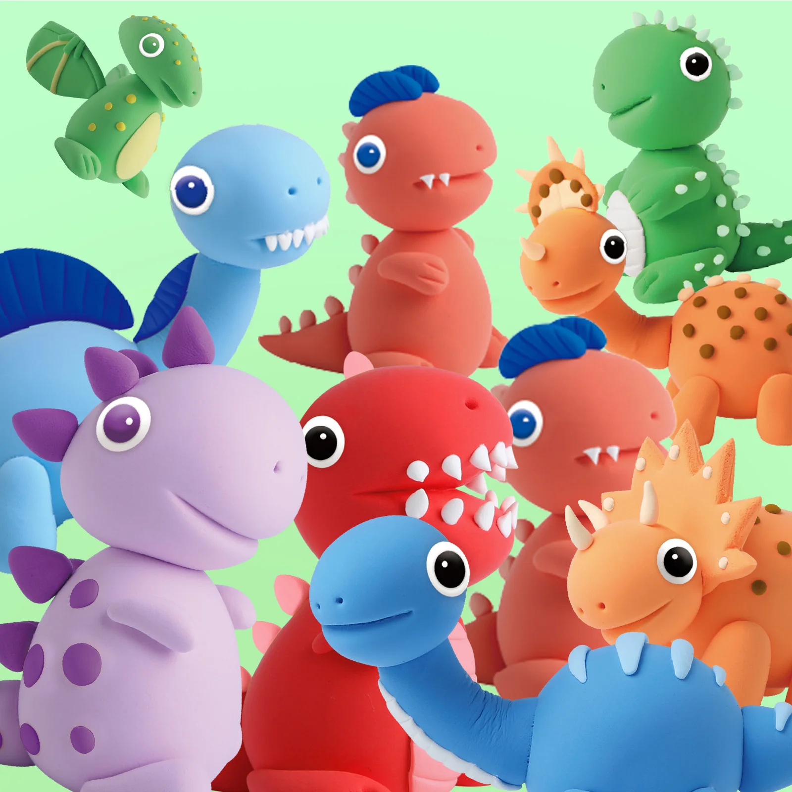 Air Dry Clay Kit Kreative Kinder Modelliermasse Geschenksets mit Werkzeugen Superleichtes DIY-Spielzeug aus weichem Ton für Mädchen und Jungen mit Tiermotiv