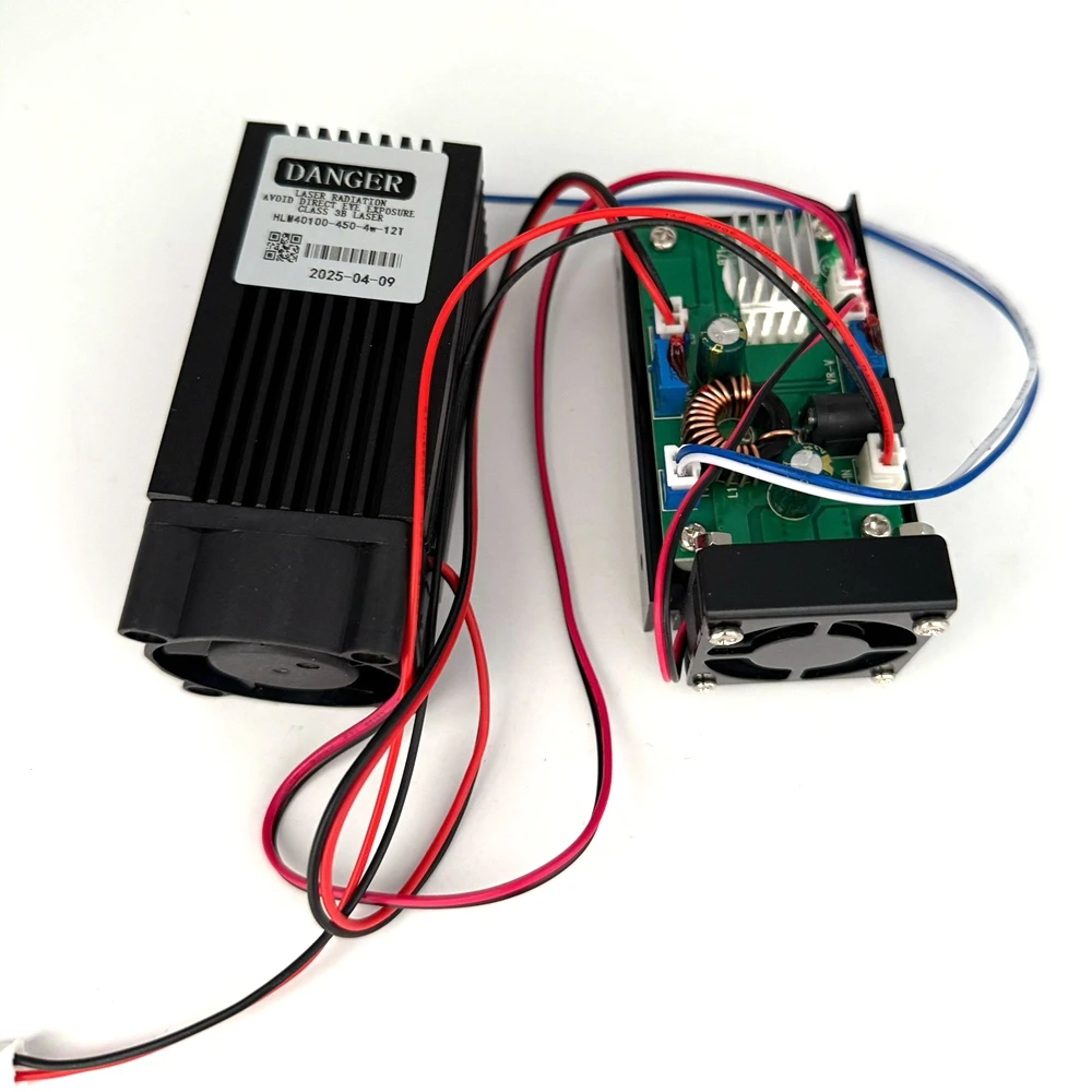 Powerful 445nm 450nm 2w/4w Blue Engraving Laser Dot Module 12VCooling Fan Driver