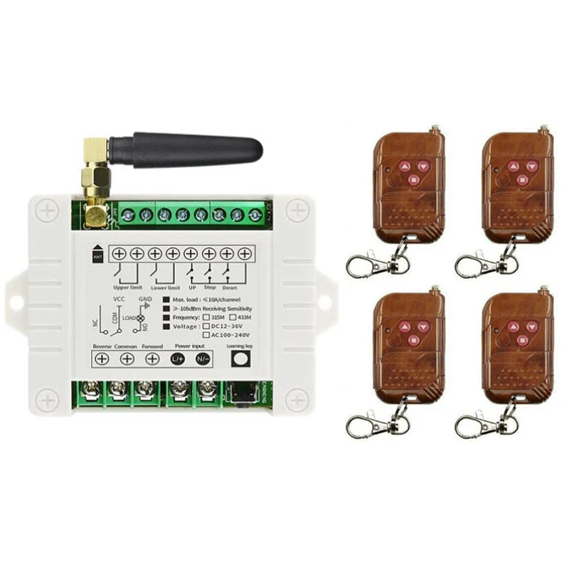 

AC 110V 220V 2CH Relay multifunctional Module Receiver EV1527 Wireless Remote Control 433 Mhz Remote Switch for DC Motor DIY