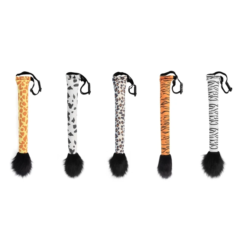 

Хвост животного на Хэллоуин, костюм животного для косплея, жираф/корова/леопарды/зебры, хвост джунглей, товары для вечеринок для
