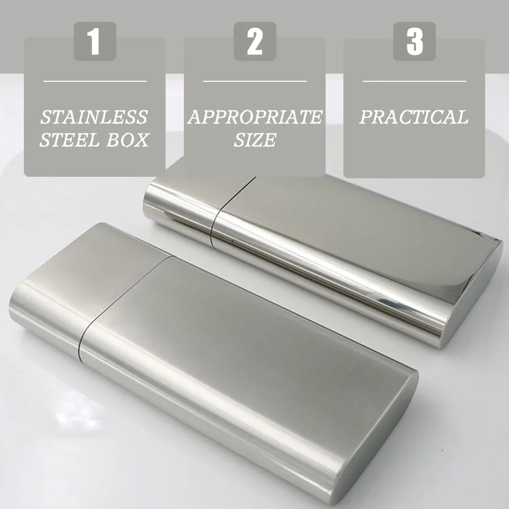 

3 Stainless Cigar Box Portable Travel Case Holder Tube Pocket Size Gift Metal Case Tube For Smoker Cigar Accessories