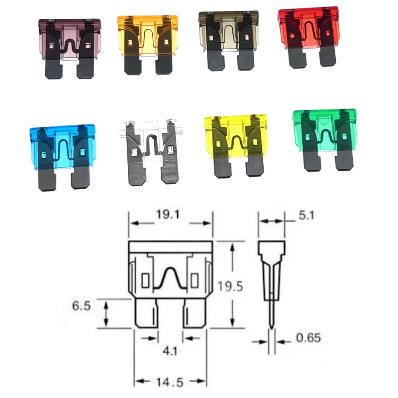 Imagem -05 - Suporte Médio Padrão Impermeável do Fusível do Auto Carro Barco Caminhão Lâmina de Ato do Atc 3a 5a 10a 15a 20a 25a 30a 35a 40a 100 Pcs