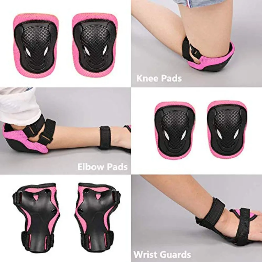 Adjustable Helmet for Ages 5-16 Toddler Boys Girls Youth, Protective Gear with Elbow Knee Wrist Pads for Multi-Sports Skateboar