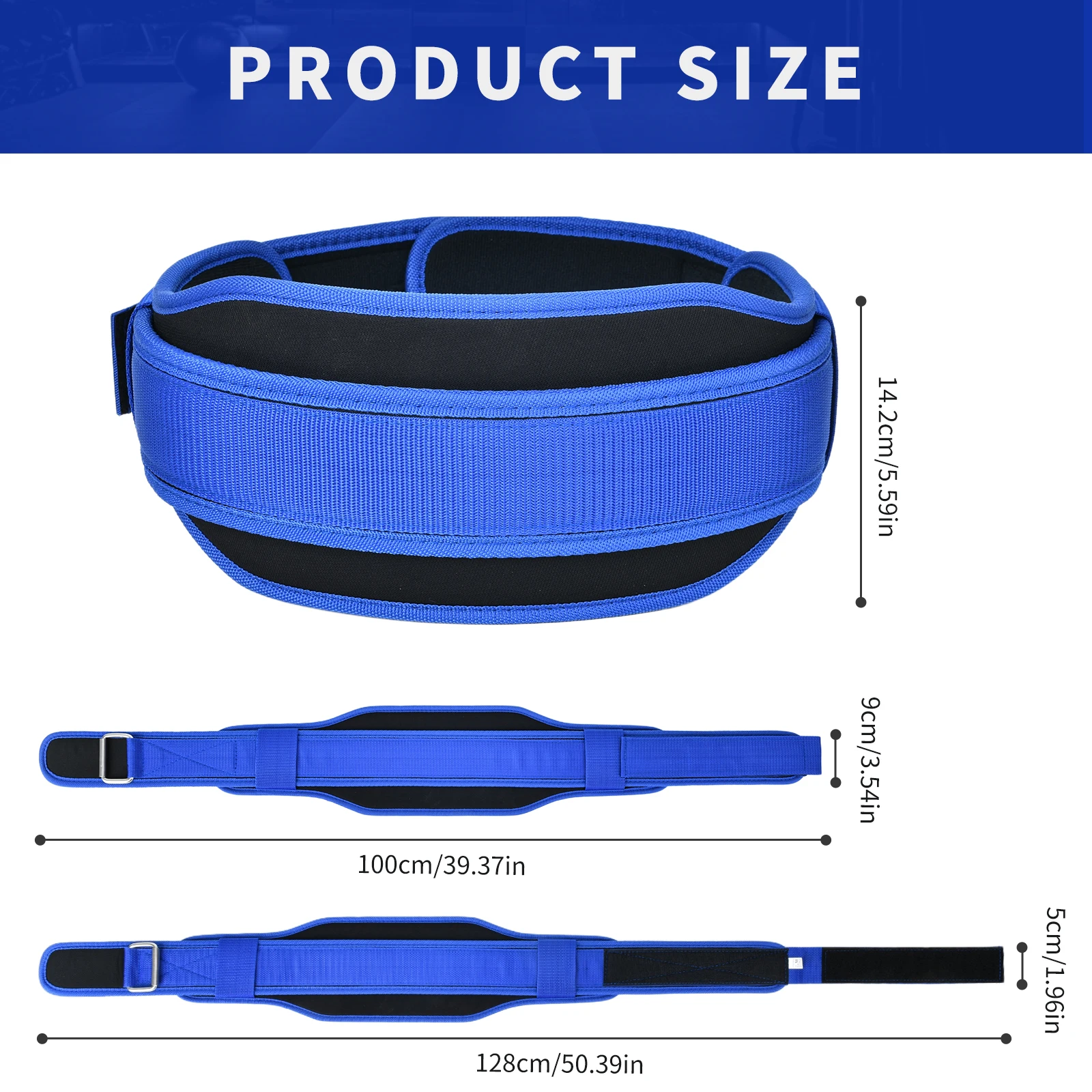 Weightlifting Fitness Belt Training High Intensity Squat Deadlift Gym Nylon Waist Support Thickening For Back Men and Women