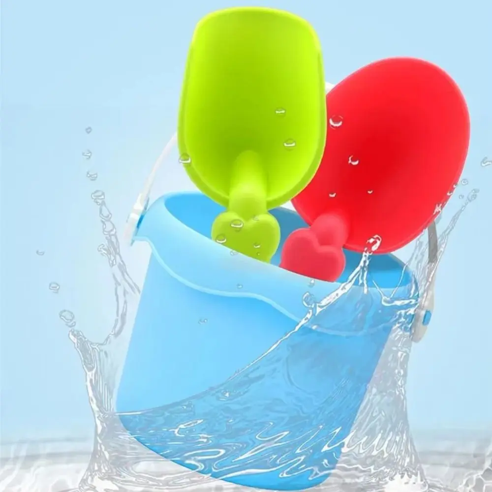 1 Set Plastic Sand Bucket Shovels Set Snow Shoveling Shovel Beach Sand Play Toys Durable Manual Sand Molds Tools Baby Children
