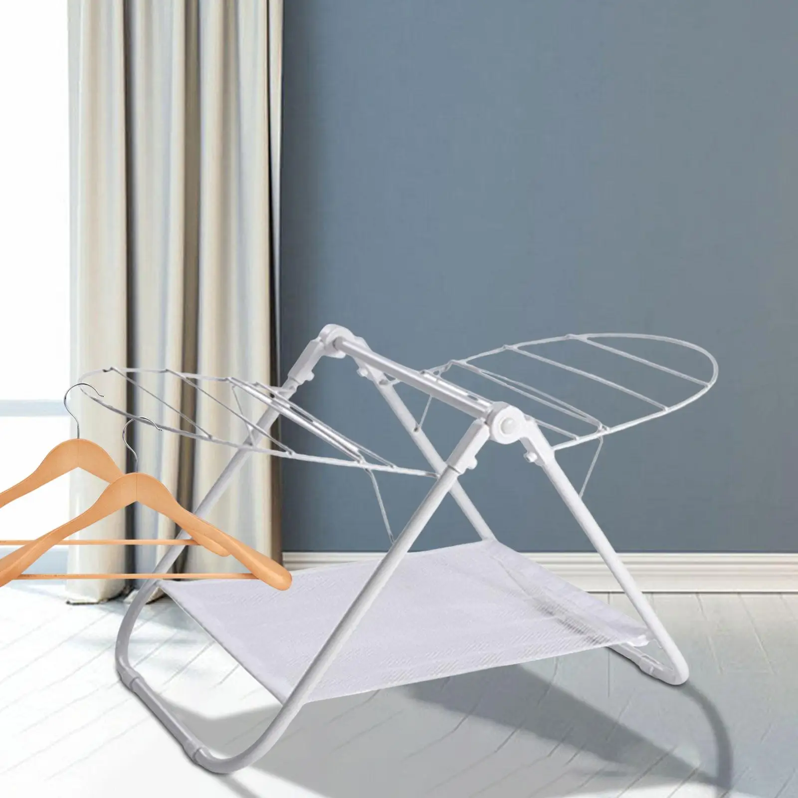 Clothes Drying Rack ,Gullwing Drying Rack, Mobile Clothes Airer Foldable Laundry