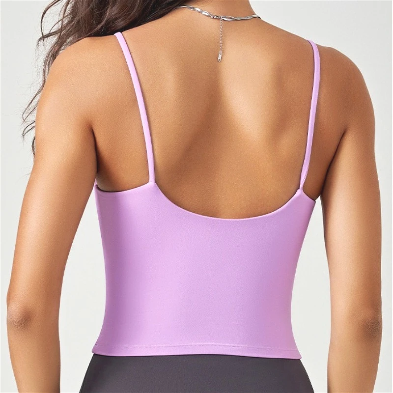 

Women's New Beautiful Back Sports Vest,Shock-absorbing Fitness Bra, I-shaped Camisole One-piece Cup Yoga Quick Drying Sports Bra