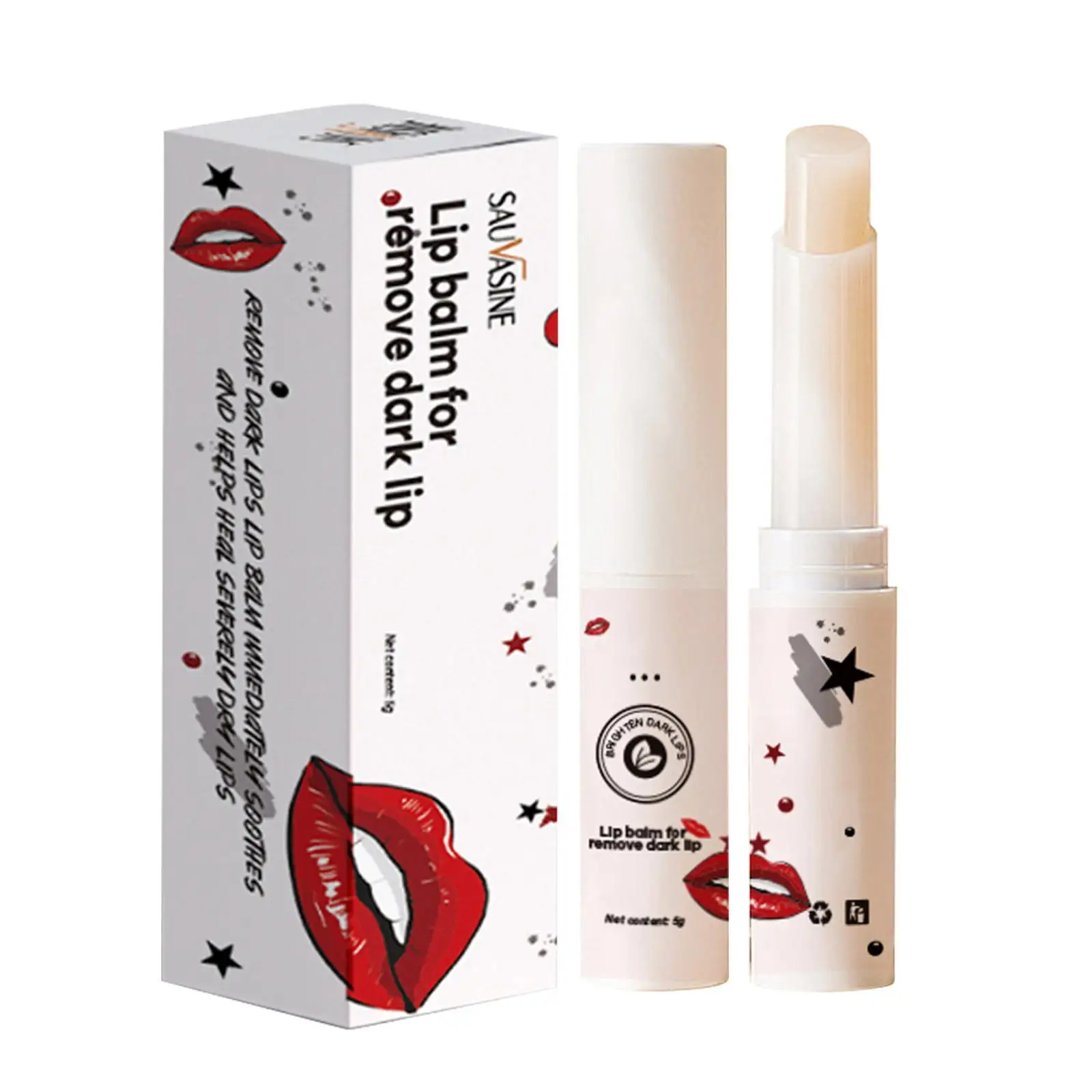 Pure Natural Lip Whitening Lightening Bleaching Black Removal Balm Eliminate Uneven Darkness on Lips Treatment Care