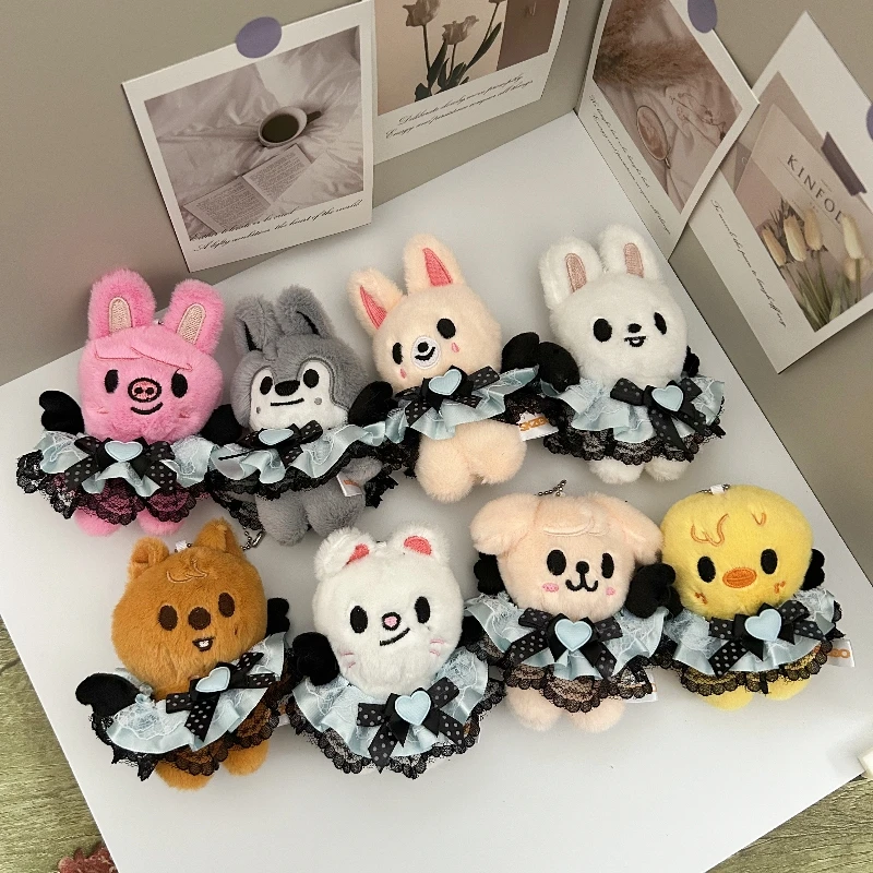 أفخم دمية المفاتيح Skzoo الضالة الاطفال أفخم الكرتون محشوة دمية على شكل حيوان قلادة على ظهره لعبة قلادة غرفة الديكور هدية #3