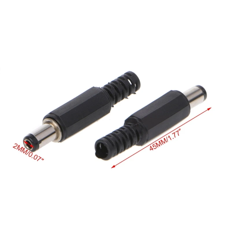 10-częściowy męski adapter gniazda jack 5,5 x 2,1 mm do wtyczki DC z tworzywa sztucznego