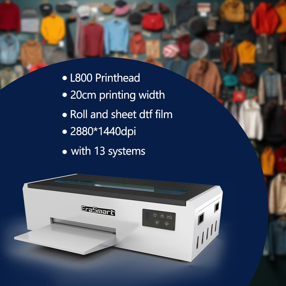 EraSmart A4 L805 Head Mini Printer Direct to Film Printing Machine Heat Transfer A4 DTF Printer For T-shirt Hoodies Jeans