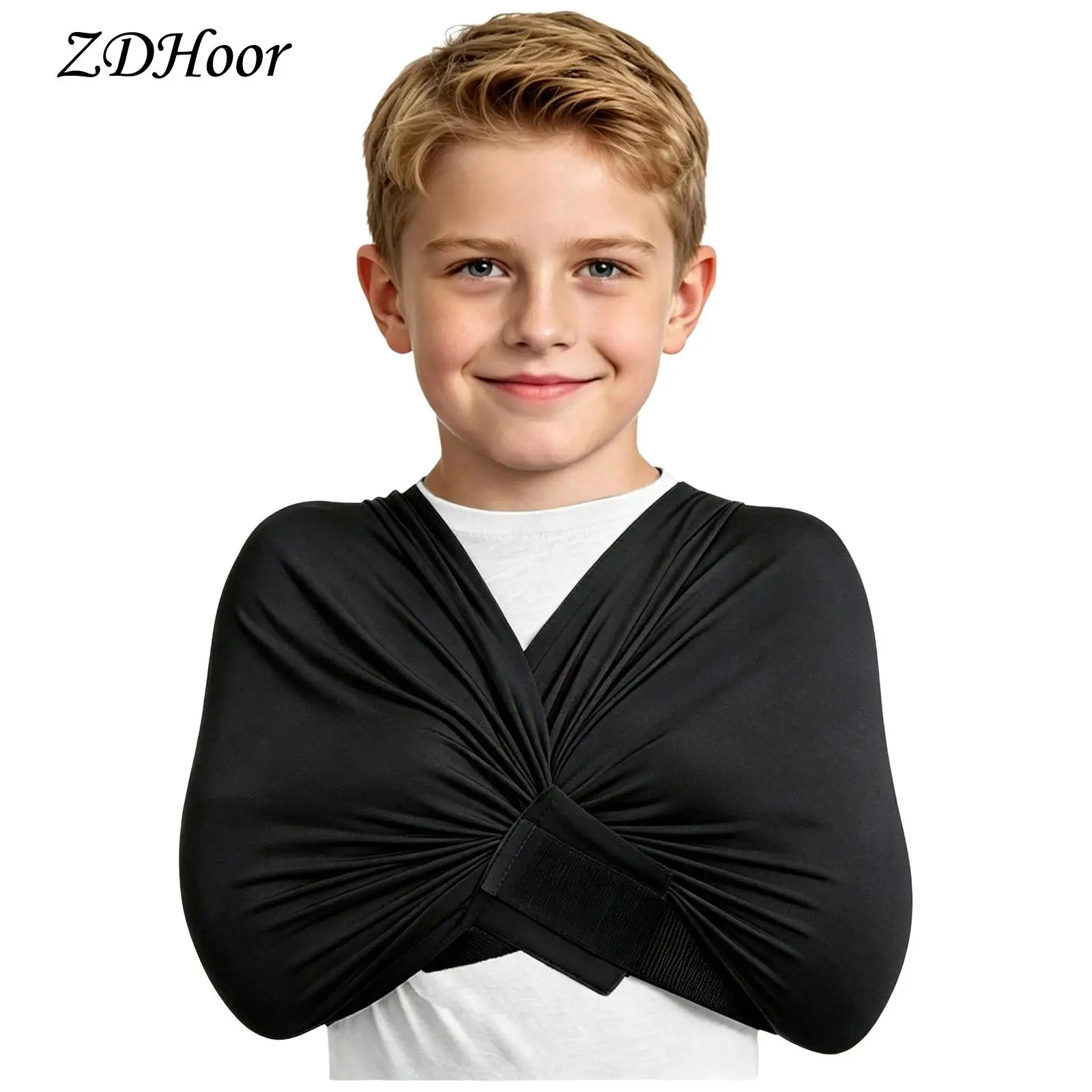 Compression Shirt Tops for Kids Boys Girls Adjustable Buckle Belt Wrap Calm Tops Pressure Vest Sleeve Clothing for School Home