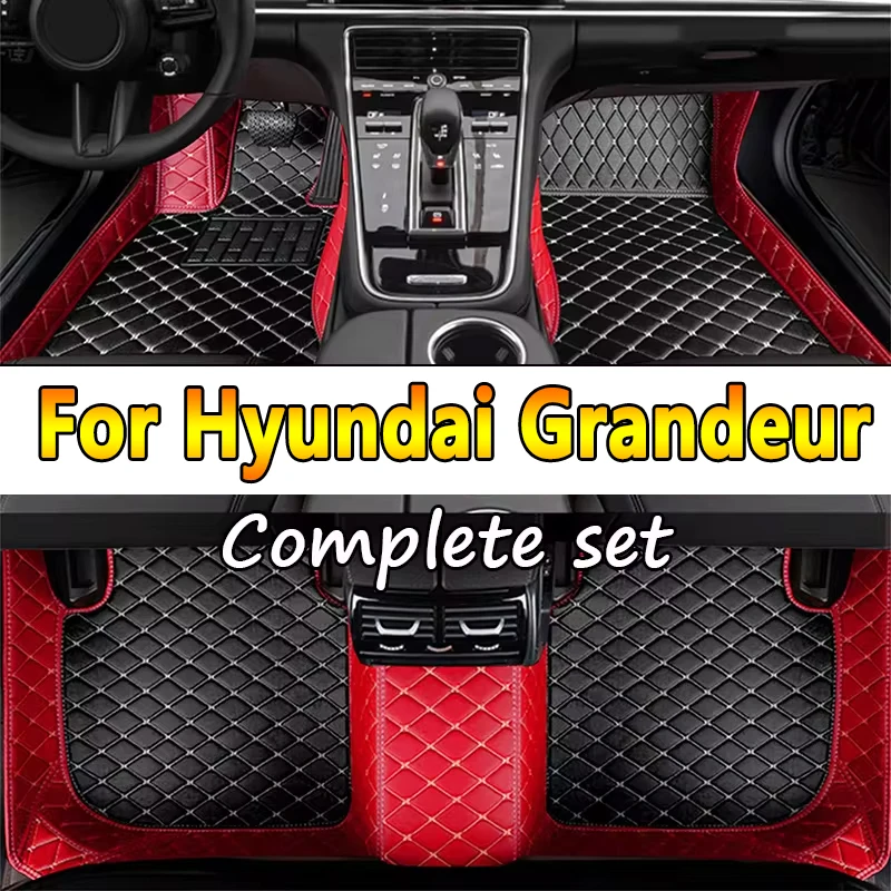 Custom Automotive Car Floor Mats For Hyundai Grandeur 2011 2012 2013 2014 Auto Luxury Leather Men Women Car Mats Full Coverage