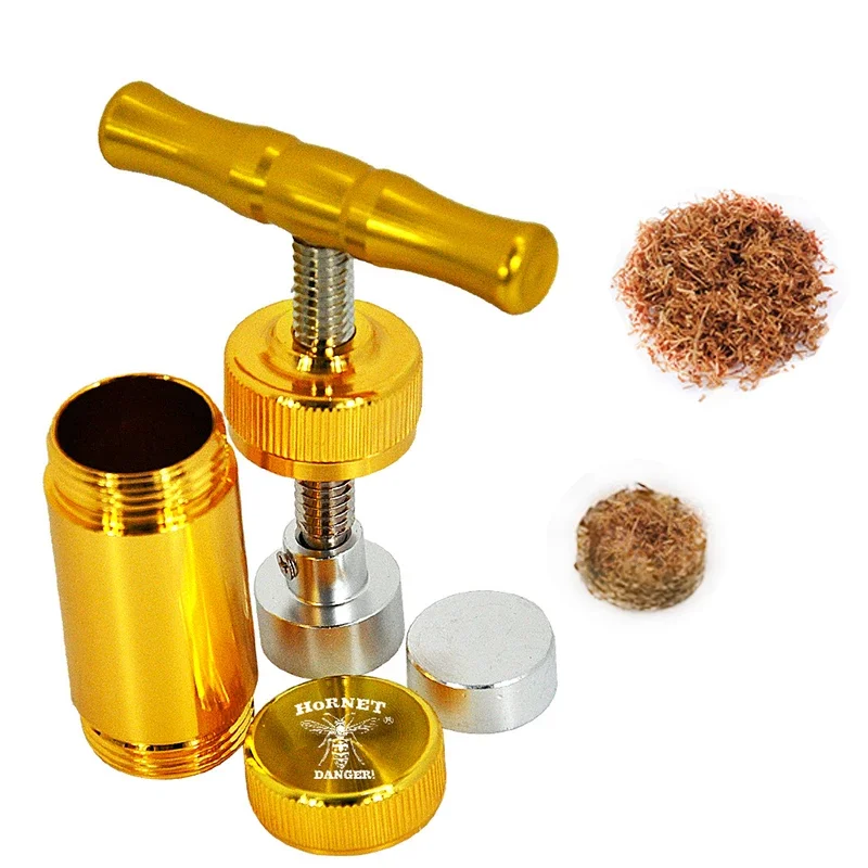 T-shaped Tobacco Herb Press Tobacco Pressing Machine Multi-function Aluminum Alloy Herb Grinder Crusher Cigarette Accessories