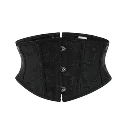 Espartilho underbust torso curto para mulheres, bustiers estilo lolita, cincher de cintura emagrecedor, alça modeladora, modeladora