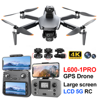 L600-1Pro GPS Drone 4K HD Dual Camera 3-Axis PTZ Laser Obstacle Avoidance 5G WIFI FPV Dron Brushless Big Screen RC Quadcopter
