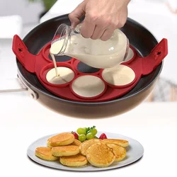 Porous Egg Pancake Mold Multi-style Food Grade Silicone Non-stick Fried Egg Formed Fried Egg Mold Kitchen Baking Accessories